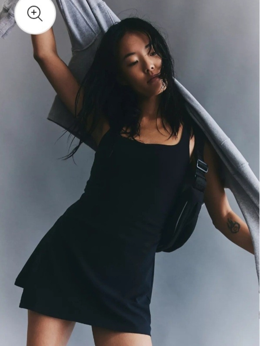 Free People Black Mini Jumpsuit